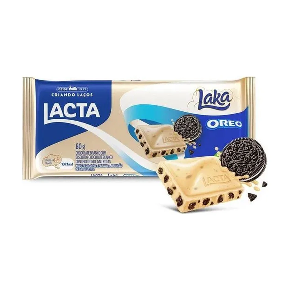 Barra De Chocolate Lacta Laka Oreo 90G