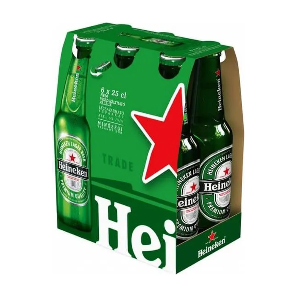 Cerveja Heineken Long Neck 330Ml Caixa Com 6 Unidades